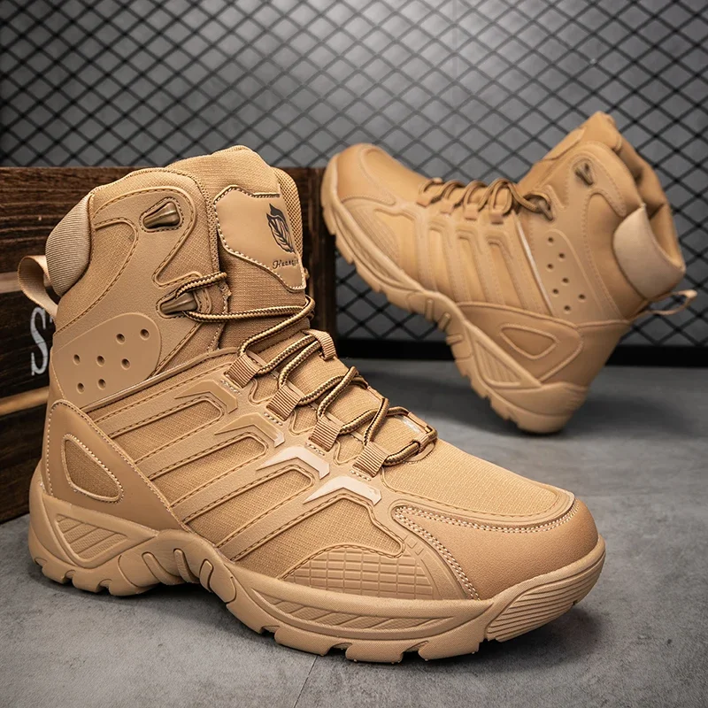 New men's snow boots, outdoor hiking shoes, thickened work boots, wear-resistant, non-slip and anti-fall