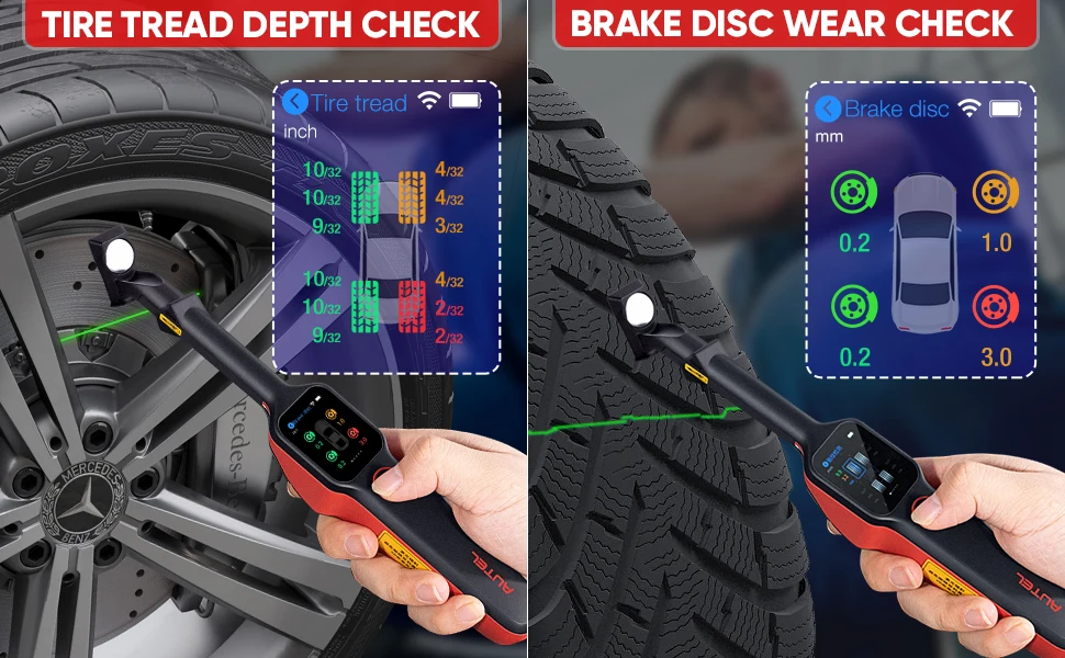 Autel MaxiTPMS TBE200E EU Reifenprofil Laser Detektor Bremsscheibe Verschleiß Dicke Diagnose Instrument Werkzeug Kompatibel Mit ITS600 – Detail 1