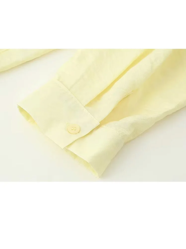 HH أطقم نسائية ضيقة على الموضة ذات طية صدر السترة الصفراء وأكمام طويلة قمصان واحدة الصدر + شورت صيفي عالي الخصر بدلات نسائية أنيقة