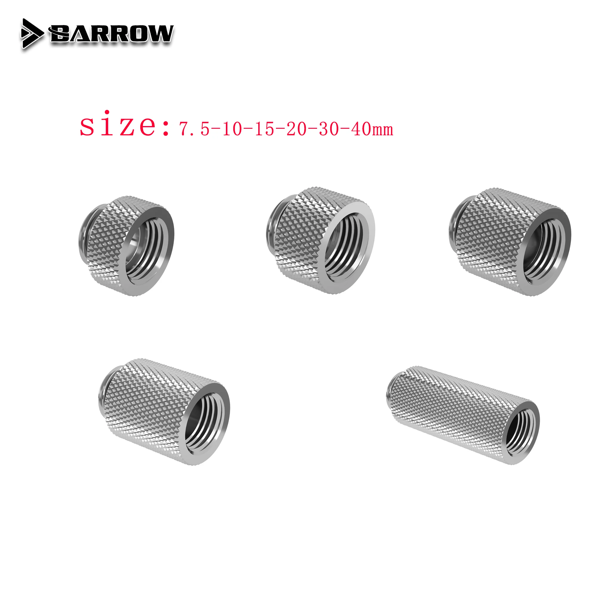 BARROW-Raccord mâle à femelle G1/4 M à F, extension 10-15-20-30-40mm, adaptateur allergique, connecteur de longueur 10-40mm