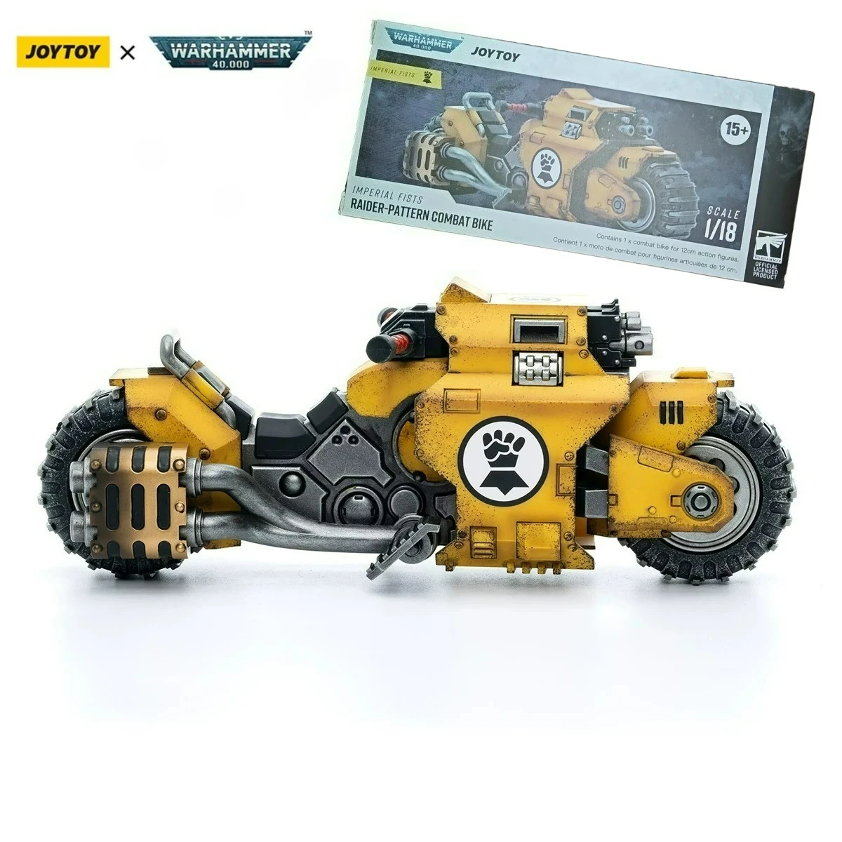 

1/18 JOYTOY Action Figure Fists Raider-Pattern Combat Bike Anime Collection Model Toy