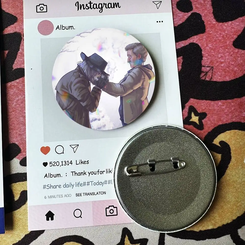 Karl Heisenberg Ethan Winters Wintersberg Laser Badge Creative Pins Brooch for Bag Clothes Hat Decor Gifts Fans Collect