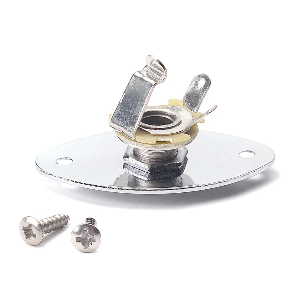 

Guitar Output Jack Plate 2.5Cm Wide Mono Socket For Electric Acoustic Bass Guitar Replacement Jack Plate Accessory
