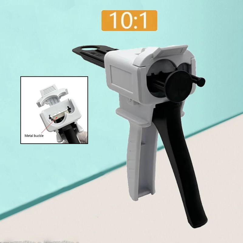 

Набор из 2-х стоматологических силиконовых дозирующих пистолетов, универсальный инструмент для нанесения материалов с соотношением 1:1/1:2, для оттискных материалов, с насадками 10:1