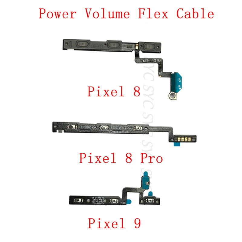 

Power Volume Switch Control Side Button Flex Cable For Google Pixel 8 Pro Pixel 9 Power On Off Flex Cable Repair Parts