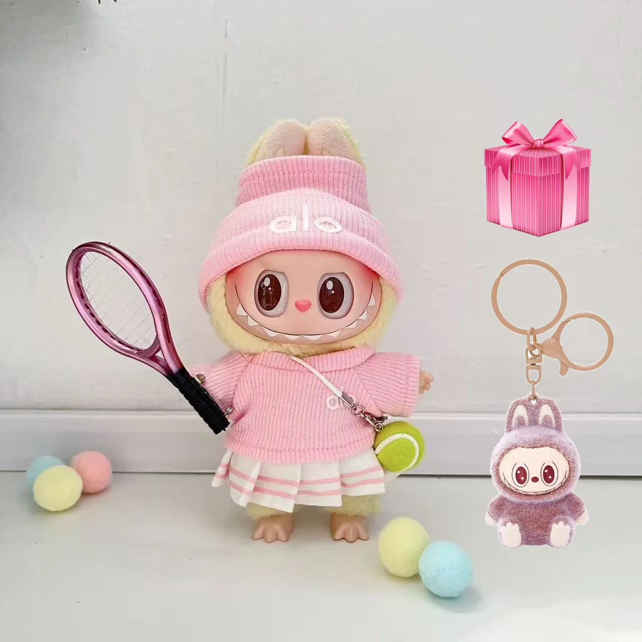 

Tennis Outfit Sports Wear for 17cm Doll V1 V2 V3 Labubu The Monster Doll Clothing Fashion Accessories for Boys Girls