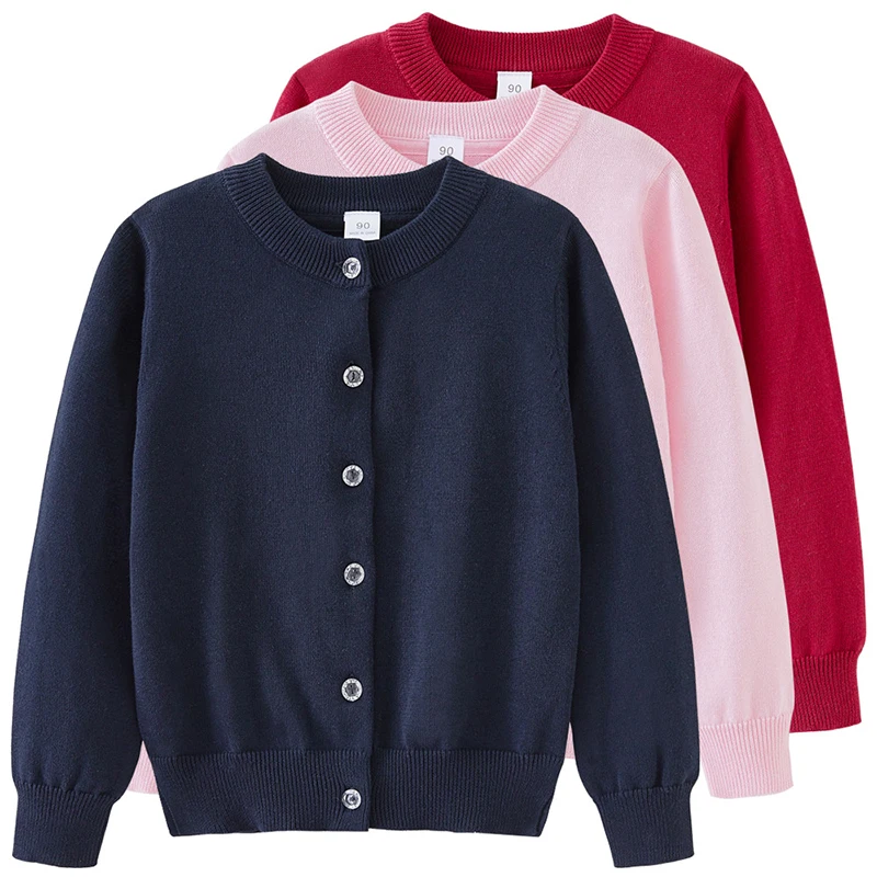 2025 New Autumn Baby Girls Boys Knitting Cardigan Coat 2-10Yrs Children Knitting Clothing Long Sleeved Casual Loose Sweater Coat