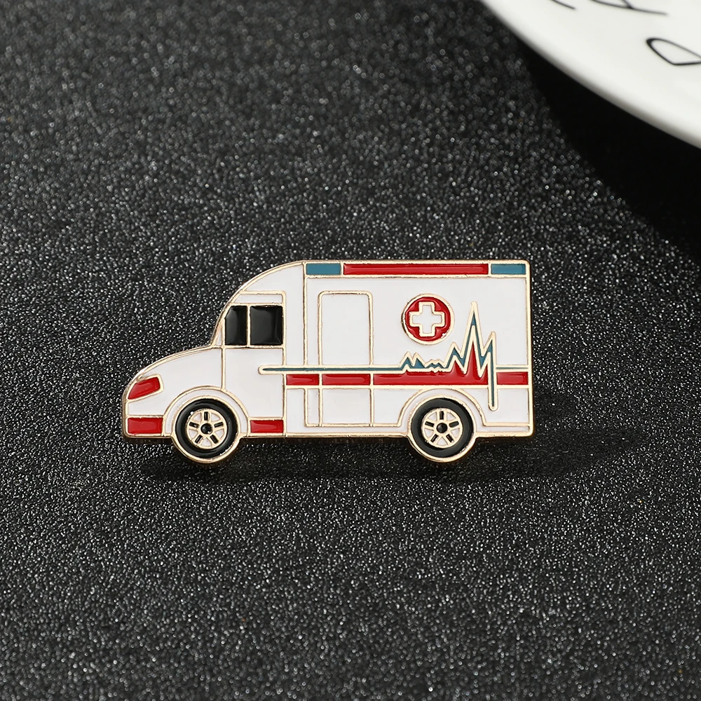 Creative Medical Ambulance Pin Doctor Nurse Accessories Gift for Friends Collection