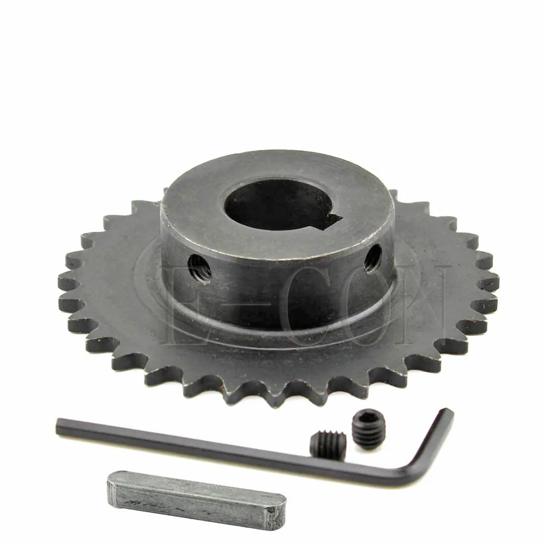 

04C 32 Teeth Sprocket Bore 16mm with 5mm Keyway Metal Pilot Motor Gear Roller Chain Drive for Motorcycle Timing Chain DIY