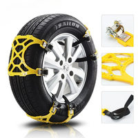 1pcs Car Snow Tire Chains Mud Tyre Wheels Thick Anti-Skid Belt For Car/SUV/Truck Portable Easy to Mount Emergency Traction Car