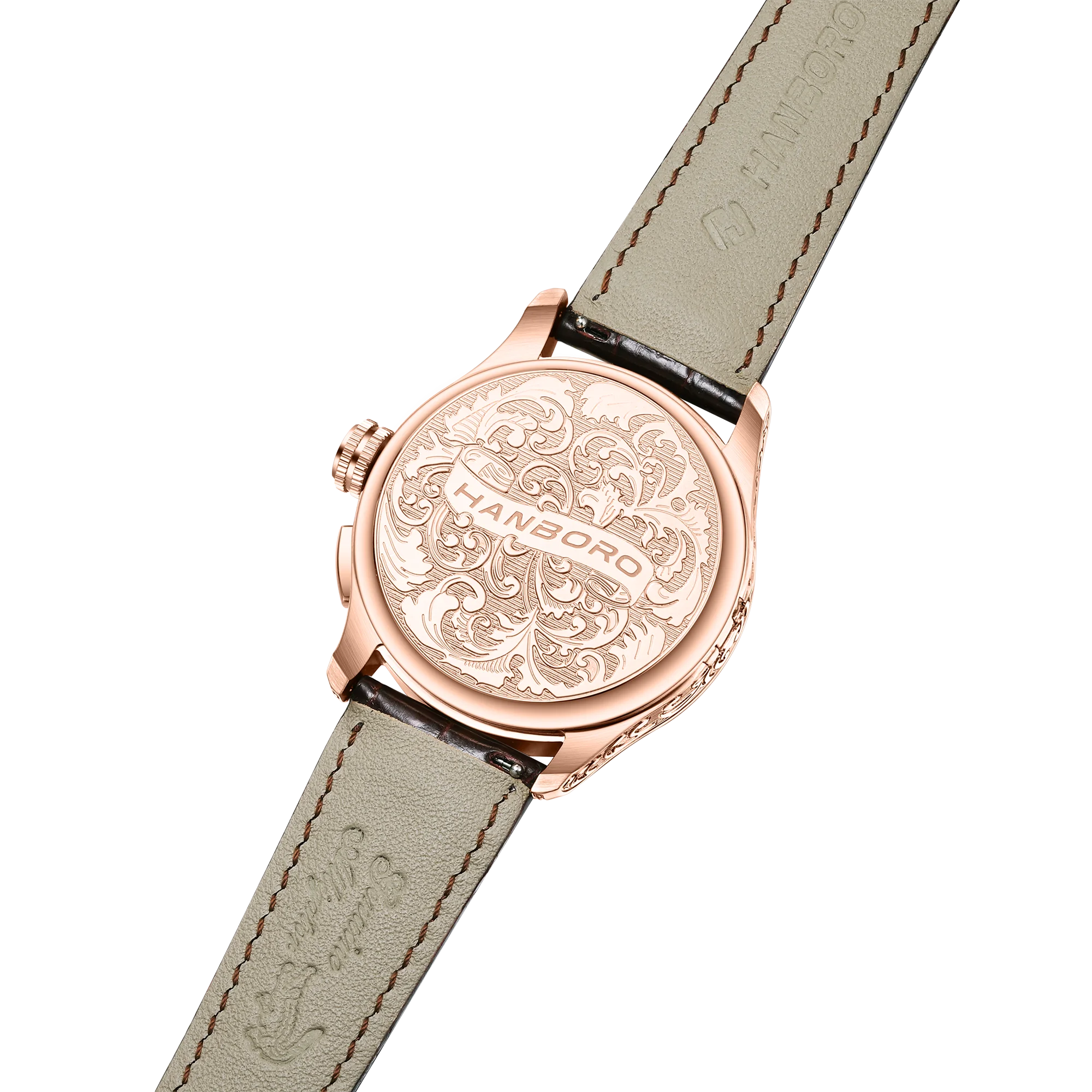 HANBORO Mechanical Alarm Watch Men Automatic Ping Bell Hourly Chime Luxury 100M Waterproof Sapphire Steel Business Unique image 3