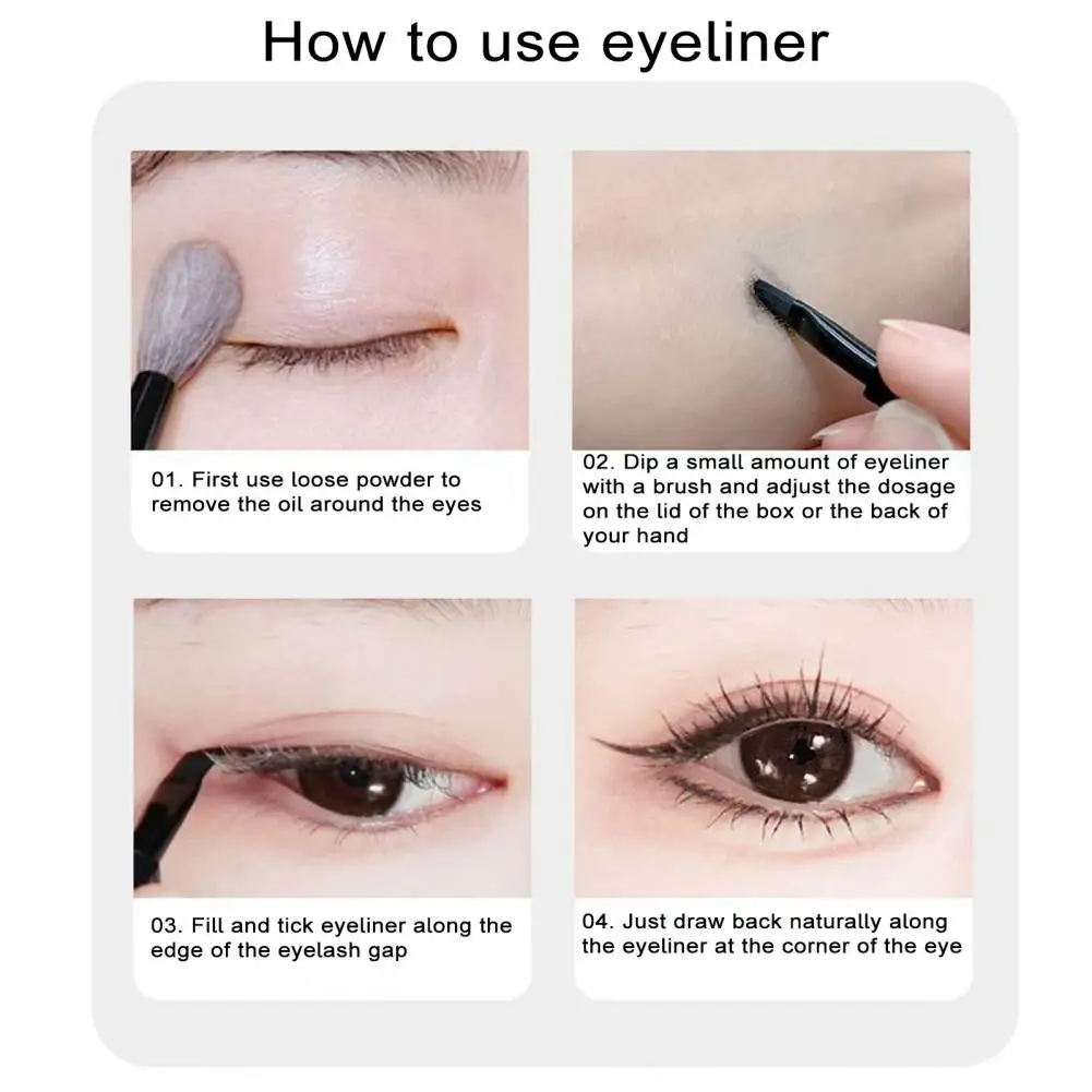 Professionele Make-Up Kunstenaar Eyeliner Langdurige Waterdichte Eyeliner Crème Professionele Oog Make-Up Gel Voor Smudge-Vrij Duurzaam