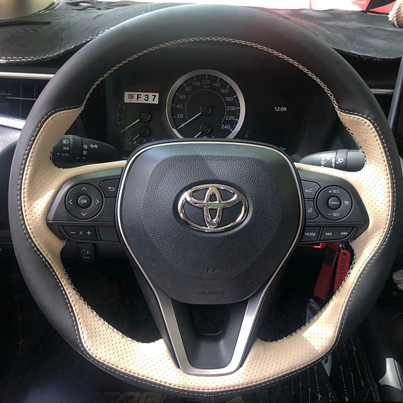 Dopasuj warkocz kierownicy DIY osłona na kierownicę do samochodu do Toyota Camry Avalon RAV4 2018-2019 akcesoria samochodowe — zdjęcie 3