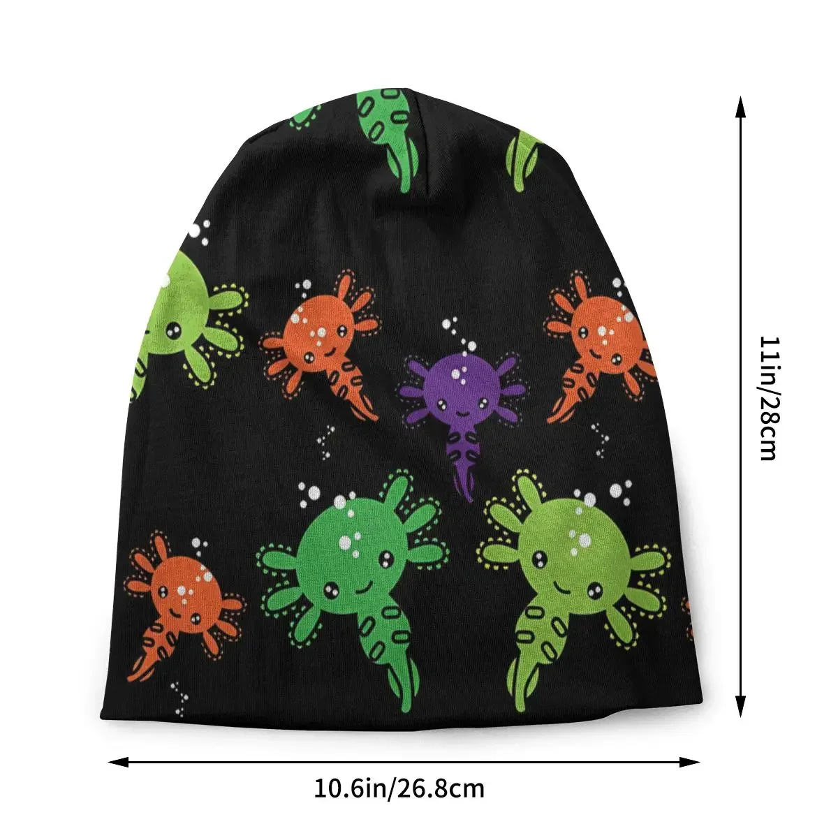 Axolotl Pet Animal Skullies Beanies Caps Salamander Aquarium Amphibians Thin Hat Bonnet Hats Men Women's Hip Hop Ski Cap