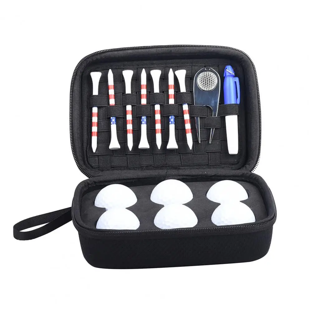 Golf Storage Case EVA Hard Shell Storage Bag Tees Repair Divot Tools Golf Hat Clip Ball Marker Organizer Golf Tools Storage Case