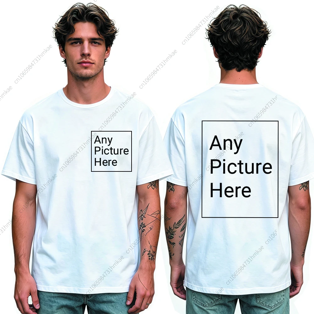 Personalisiertes T-Shirt mit Ihrem Foto für Jungen, Individuelles Lustiges T-Shirt für Männer, Kurzarm-T-Shirt, Oberteil – Detail 5