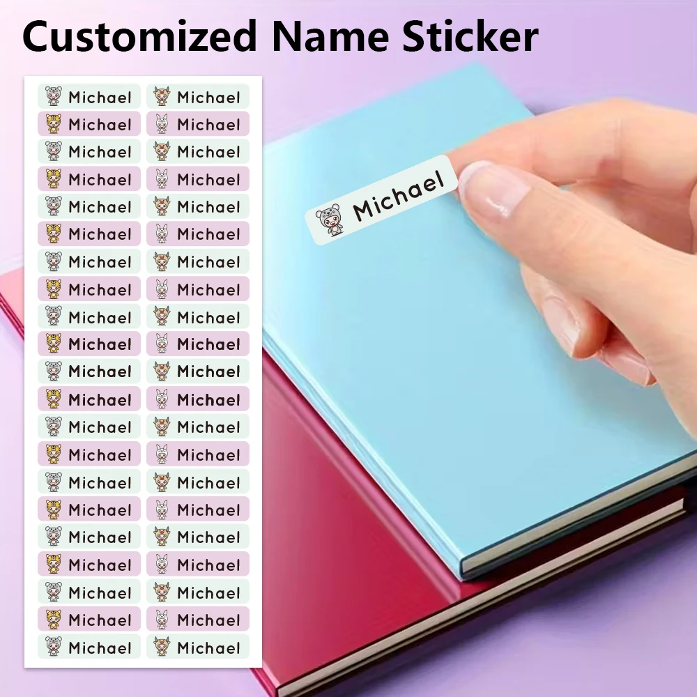 84/168 pcs Lovely Oilresistant Personalized Bottom Stickers Customized Tag Personalized Label Pencil Stickers Water Cup Tag