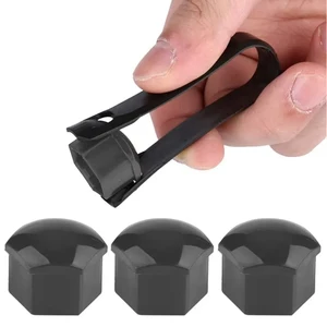 Autoradmutterkappen, Auto -Hub -Schraubenabdeckung, Außendekoration, Spezialstokeschutz, Poeira -Test, Silberschwarz, 17 -mm -Bolzenfelgen Hauptverkaufskapenz -Thread - №3