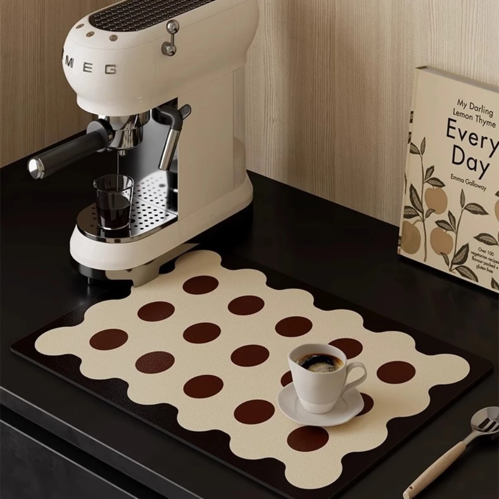 

Coffee Bar Mat Rubber Dish Drying Mat For Kitchen Counter Coffee for Home Bar Gift Kitchen Mat
