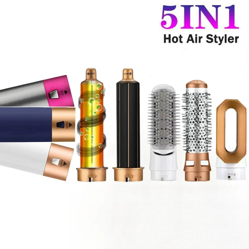 Hair dryer styling equipment 5-in-1 hot comb set professional hair styling tools hair dryer hot air brush twisted hair curly hai