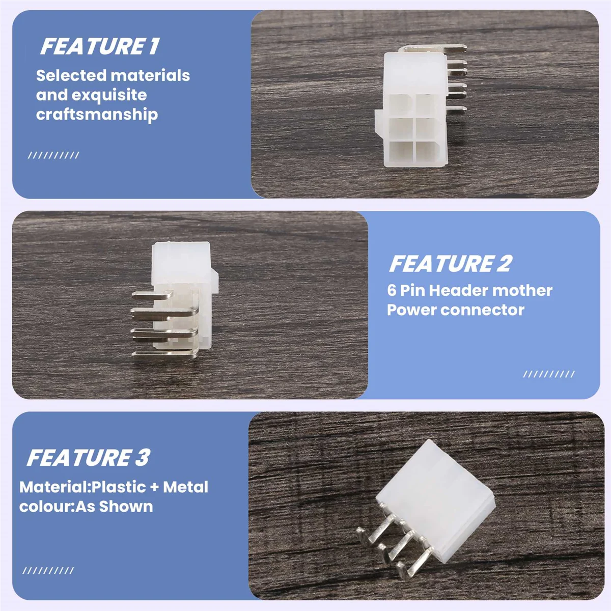 HOT 50Pcs 6-Pin Connector Power Connector Looper for Asic Miner Antminer S9 S9K S9J L3 DR3 T9 Z11 Z9 B7 X3 A4 A9 M3 Z1PRO