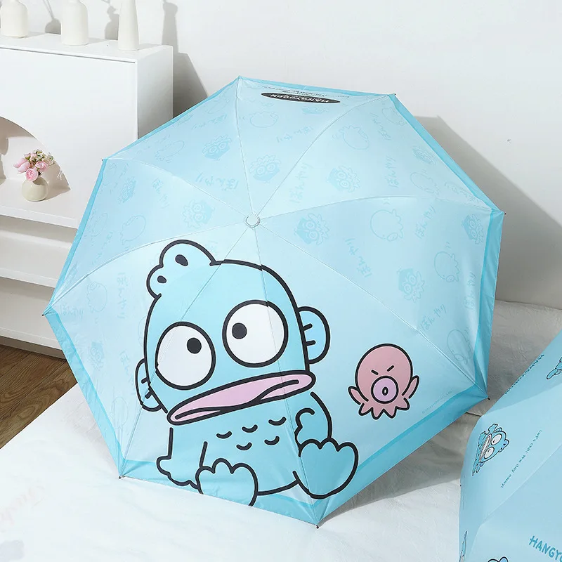 Miniso Umbrella Sanrio Hangyodon Kawaii  Anime Cartoon Umbrella Lovely Present Gift Sunshade Rainy Sunny Parasol Sun Protection