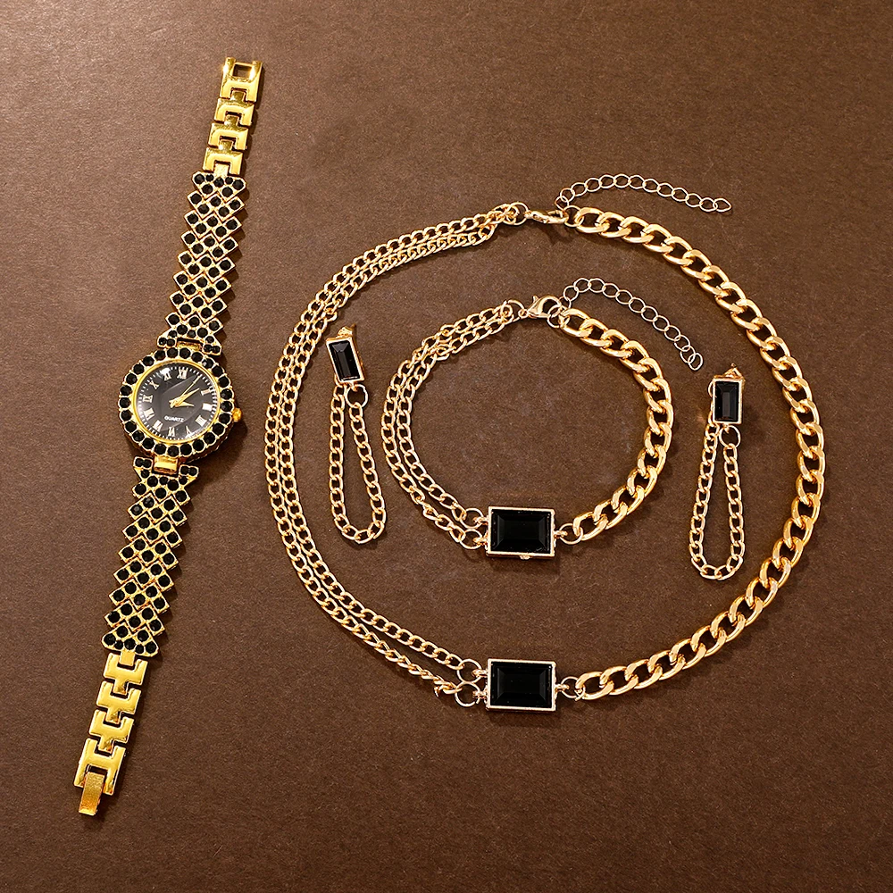 Новый стиль женских элегантных и атмосферных кварцевых часов, модный комплект небольших аксессуаров, повседневная одежда, вечеринка, день святого Валентина, пар