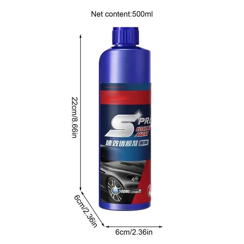 500ml 3 in 1 riparazione vernice per auto rivestimento ceramico spray nano-rivestimento rapido cera spray detergente per vernice idrofobica per