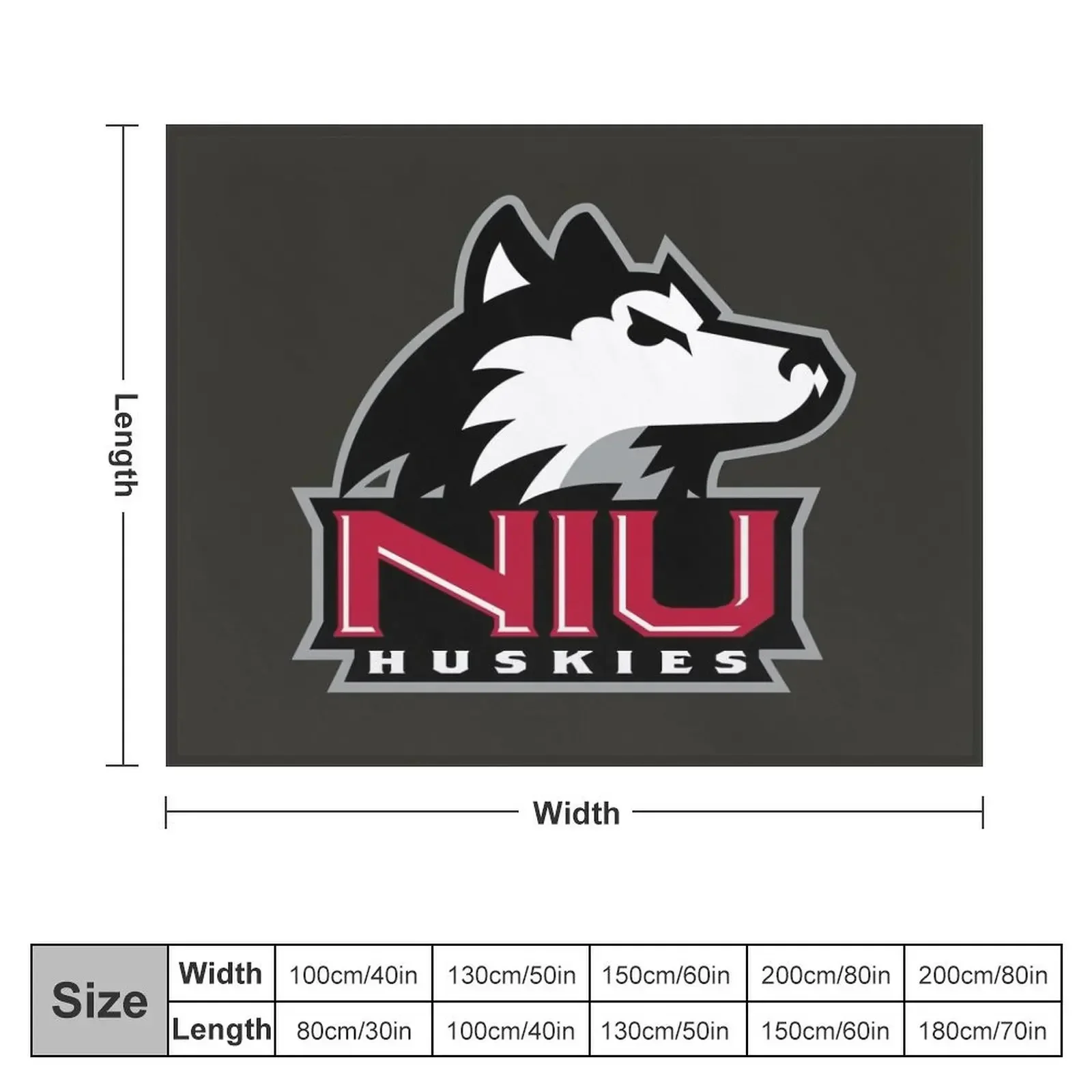 Northern Illinois Huskies Throw Blanket Luxury Brand Beach Blankets