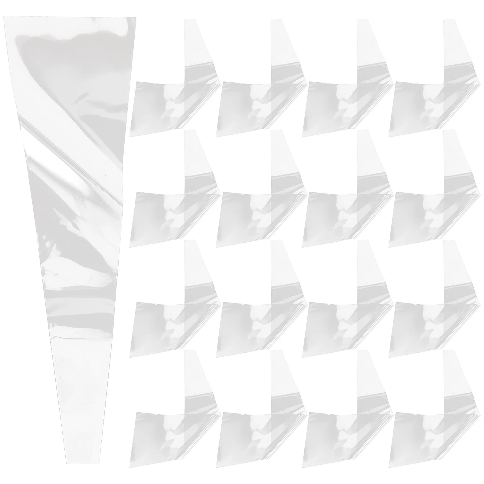 

100 Pcs Single Flower Gift Bag Rose Bouquet Wrapping Paper Plastic Sleeves Floral for Bouquets