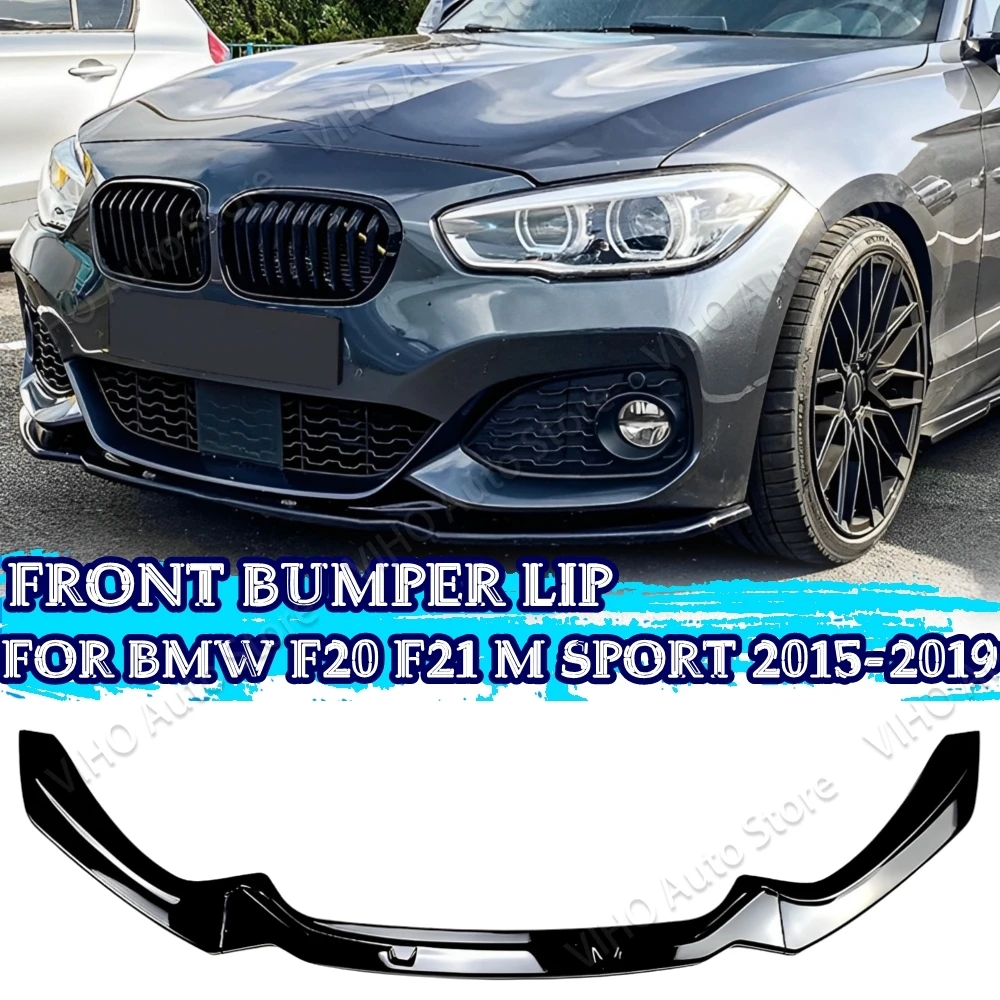 

For BMW F20 F21 Front Bumper Lip Splitter Spoiler 1 Series 118i 118d 120i 120d M135i M140i M-Pack 2015-2019 Maxton Style Tuning