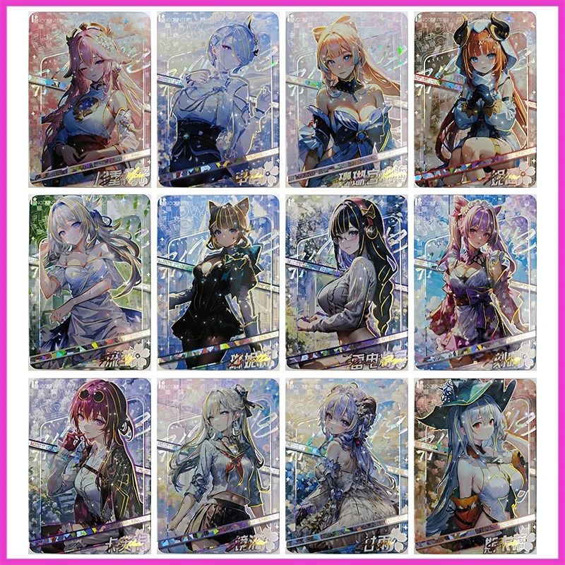 Anime Goddess Story Rare Refraction Foil Skadi Ganyu Jingliu Kafka Keqing Nilou Toys for boys Collectible Cards Birthday Present