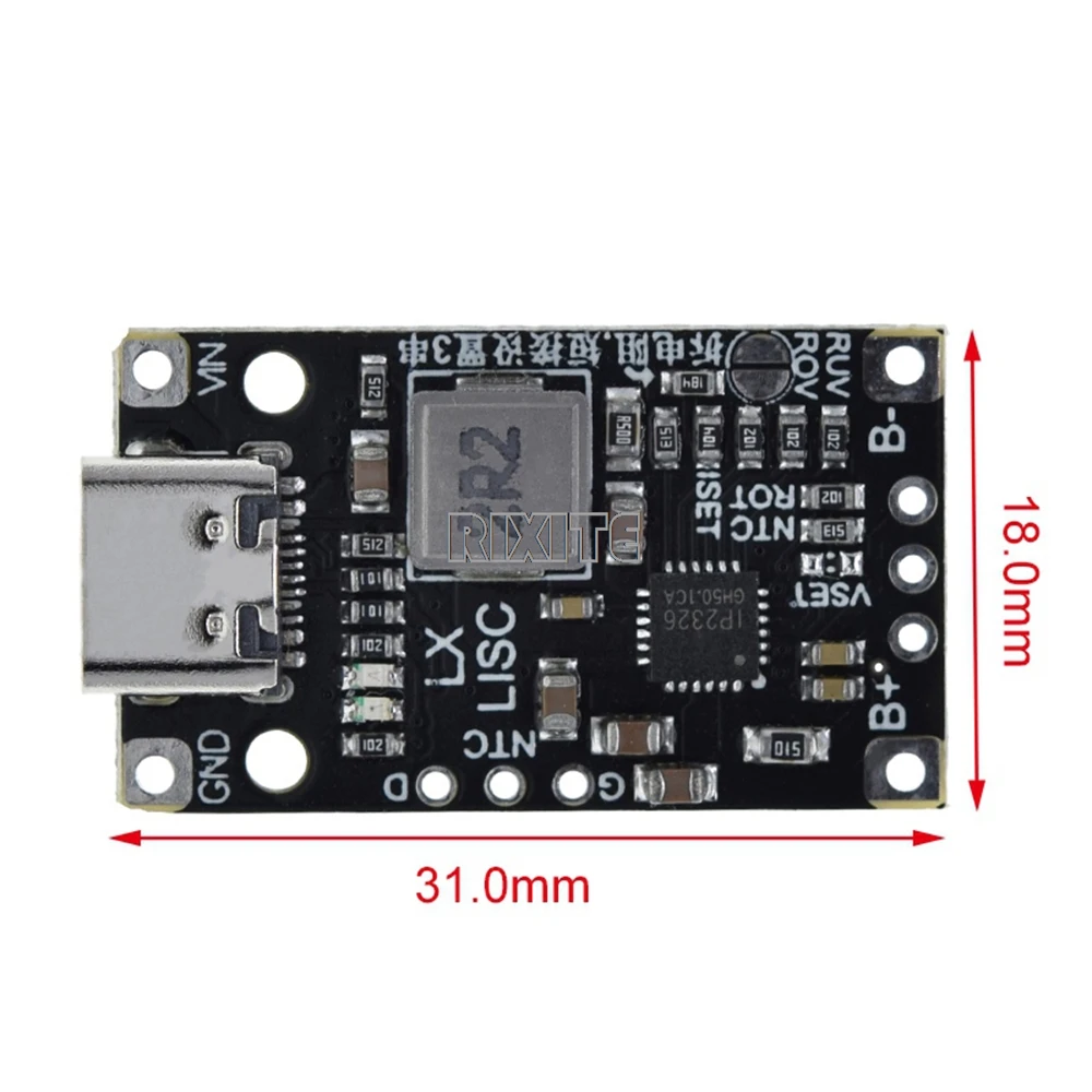 1/5PCS High-power Lithium Battery Pack Charging Board 2S/3S BMS Boost Quick Charge /3.7V Polymer/UAV Charging Module Type-C USB