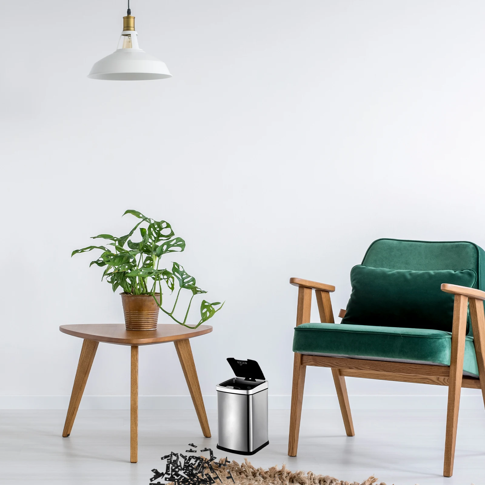 

50pcs Press Lock Buckles Plastic Waste Bin Accessory Replacement Buttons for Trash Can Garbage Bucket Home Use