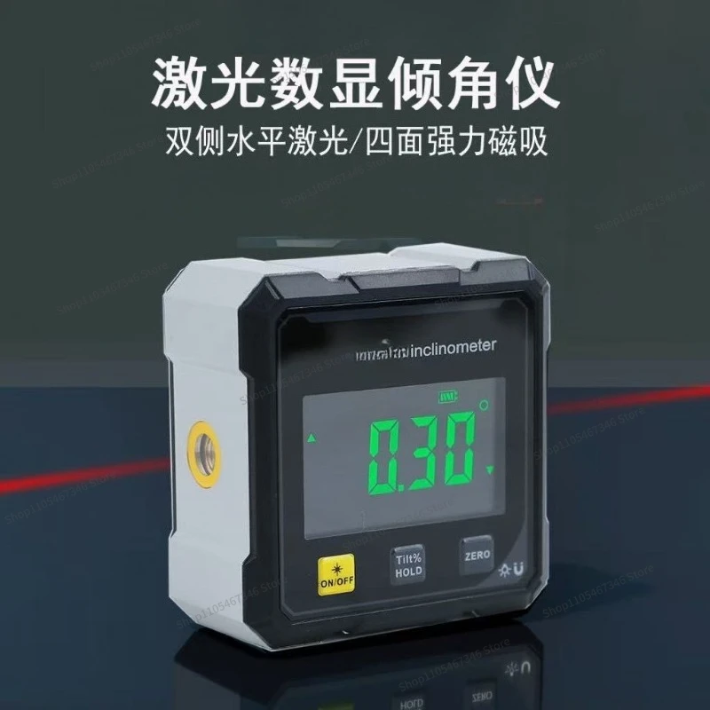 For Digital Display Inclinometer Laser Digital Display Angle Meter with Backlight Level Inclinometer