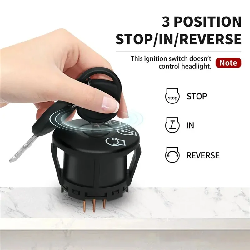 Vlag Lawn Mower Tractor Ignition With Key Mower Button Plug-&-Play Lawn Mower Button Easy To Install For Most Lawn Mower