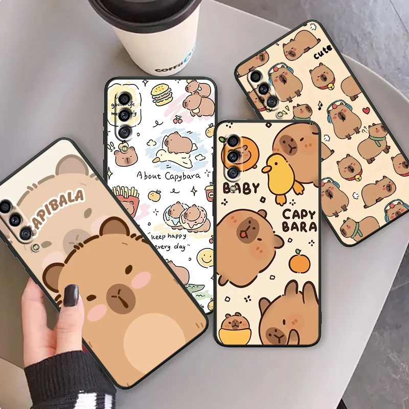 

Capybara Cute Cartoon Cool For Samsung A53 A52 A33 A32 A51 A71 A21S A13 A73 A50 A22 A23 A03 A72 A54 A12 5G Black TPU Phone Case