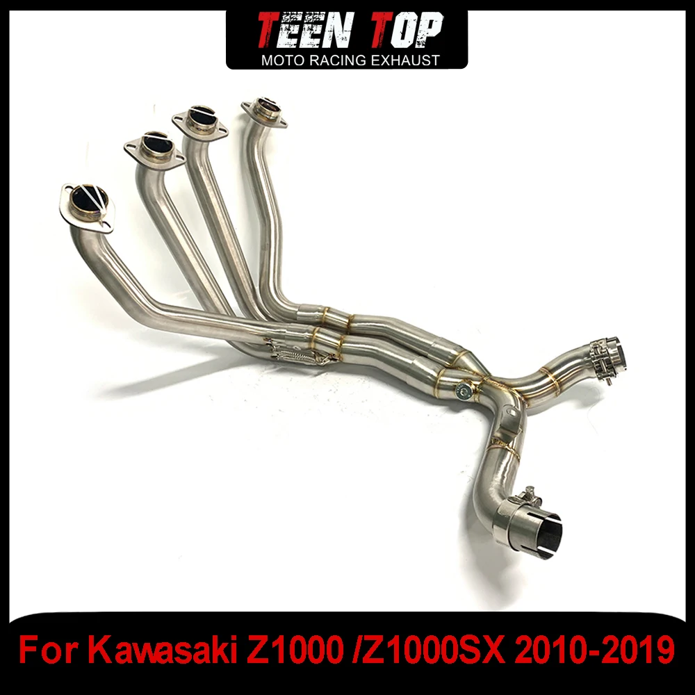 

Motorcycle Exhaust Escape Front Link Pipe For Kawasaki Z1000 Z1000SX Exhaust Elbow Connection Pipe Stainless Steel z1000 10-21