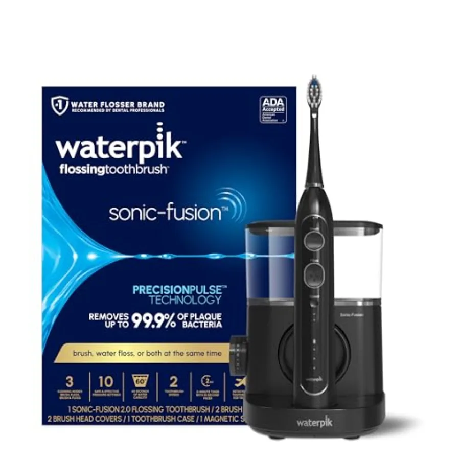 Sonic-Fusion 2.0 Professional Flossing Electric Toothbrush with Water Flosser Combo Two In One For Daily Gum Care and Cleaning