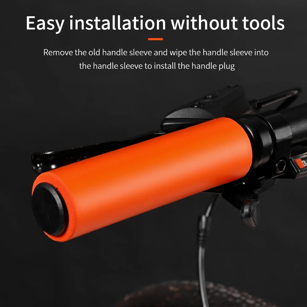 ESLNF Shockproof Thick Sponge MTB Grips Comfortable Soft Silicone Road Bicycle Scooter Handlebar Gripss Bike Parts view 2
