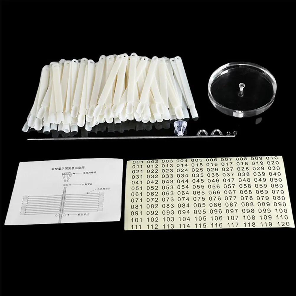 1Set Rotative Nail Art Shelf Heavy Duty Plastic Metal Manicure Display Rack Salon Shop Counter Decor Promotes Sales Eye Catching