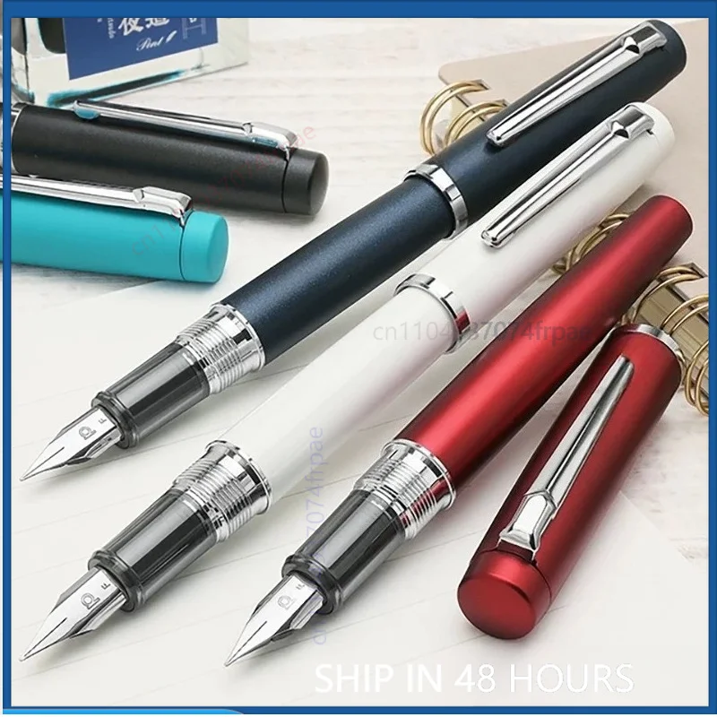 For PLATINUM Matte Black Maki-e Fountain Pen Metal Award Oblique Ink Filling System Daily Handwriting Calligraphy Collection Pen