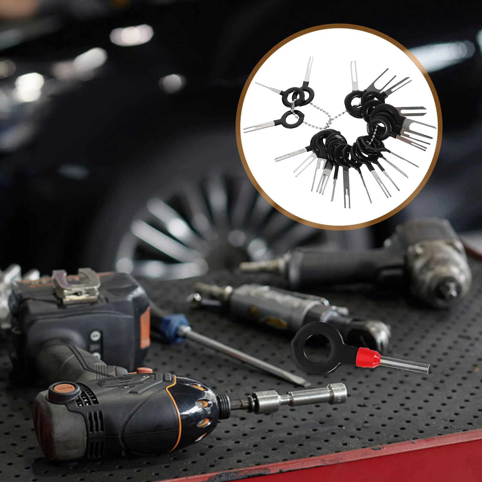 Herramienta de extracción de terminales profesional, Kit de extractor de liberación de pines de conector compacto para reparación y cables eléctricos automotrices, 39 Uds.