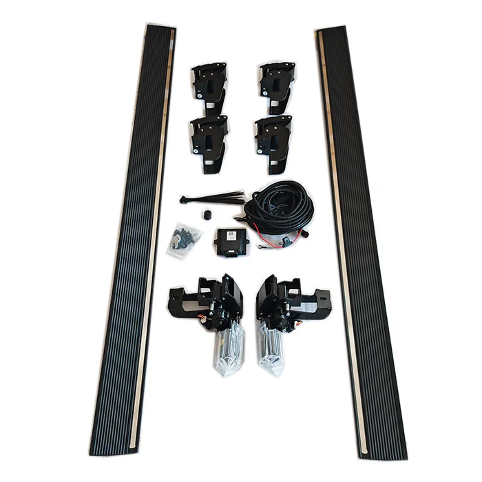 Automatic Electric Side Steps, Power Running Boards with Six Heavy Duty Brackets for Chevy Silverado, Direct Bolt-On Alloy,Black