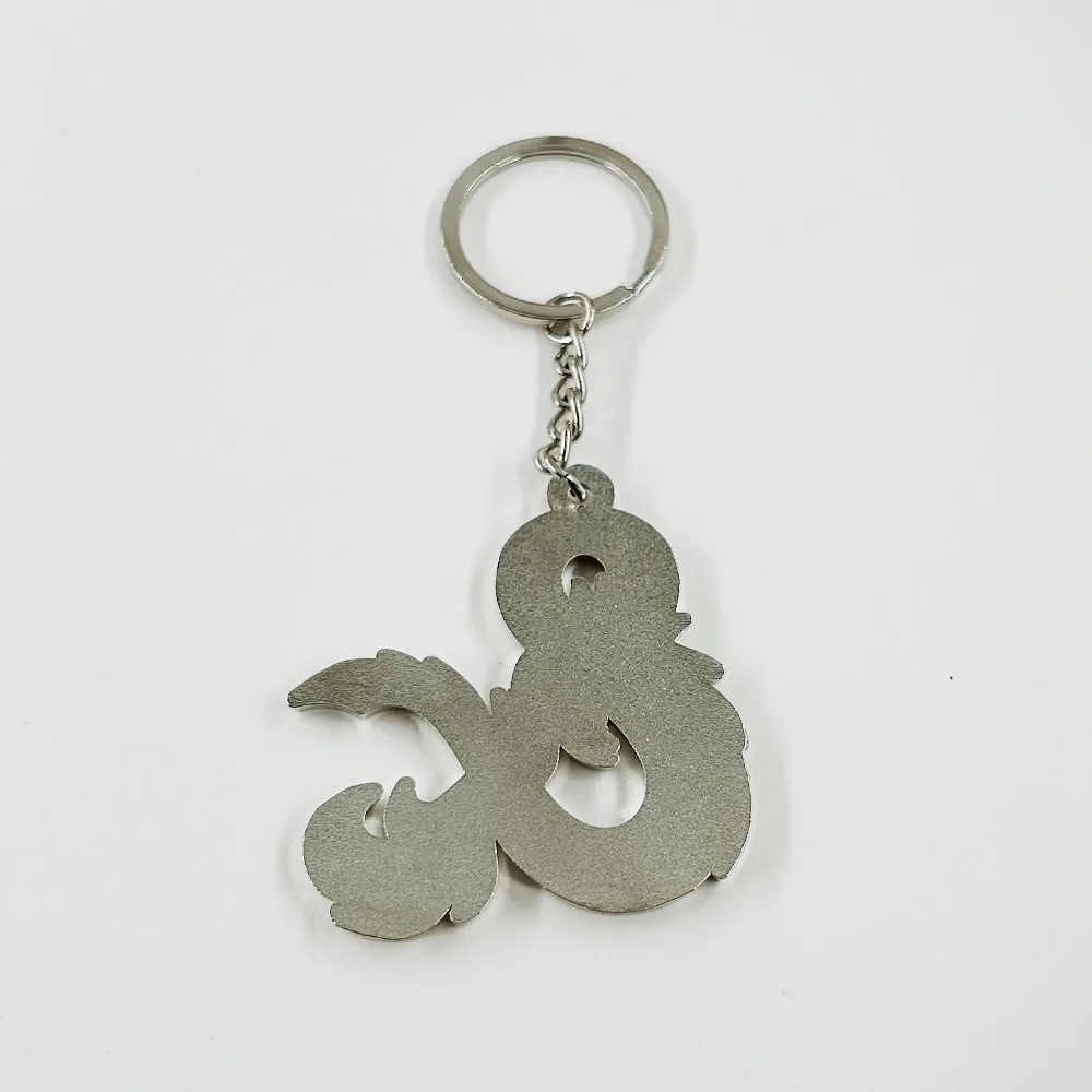 DnD Dragon Logo Keychain RPG Game Peripheral Key Ring Gamer Collect Souvenirs Pendant view 6