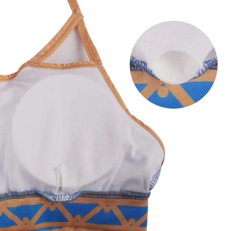 Breath Cosplay Princess Summer Swimsuit Of Wild Sexy Three-Piece Swimwear Costume Outfits Halloween Carnival Suit