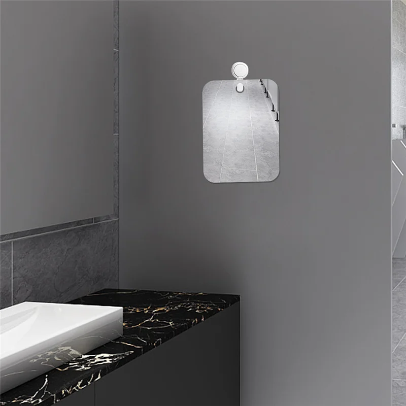 AA20-Acrylic Anti Fog Mirror Shower Shaving Fogless Mirror Washroom Travel Accessories For Women Makeup Man Shaving