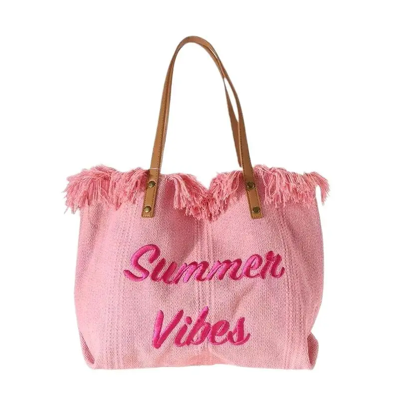 1 Stück Einkaufstasche mit Quasten, klassische, faltbare Hobo-Tasche, Nylon-Tragetasche, Schulterhandtasche für Damen mit besticktem Design – Detail 10