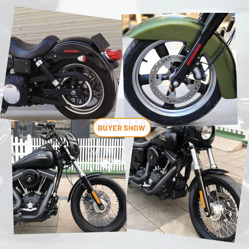 Motorcycle Reflector Lower Sticker Saddlebag Latch Cover Decals For Harley Dyna Softail Sportster XL Fatboy Touring