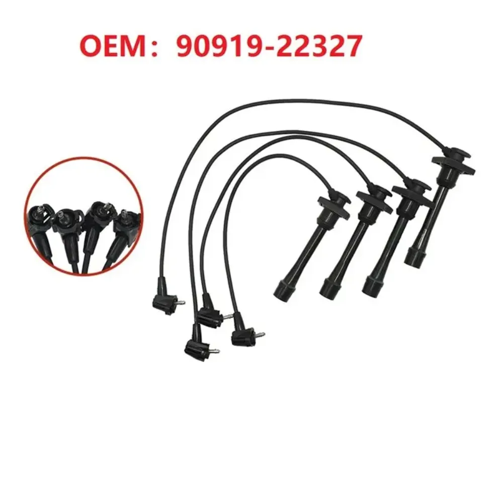 

Ignition Cable Spark Plug 4X Set 90919-22327 9091922327 For Toyota Corolla 1.6L 1.8L 1993- 1997 Wear Parts